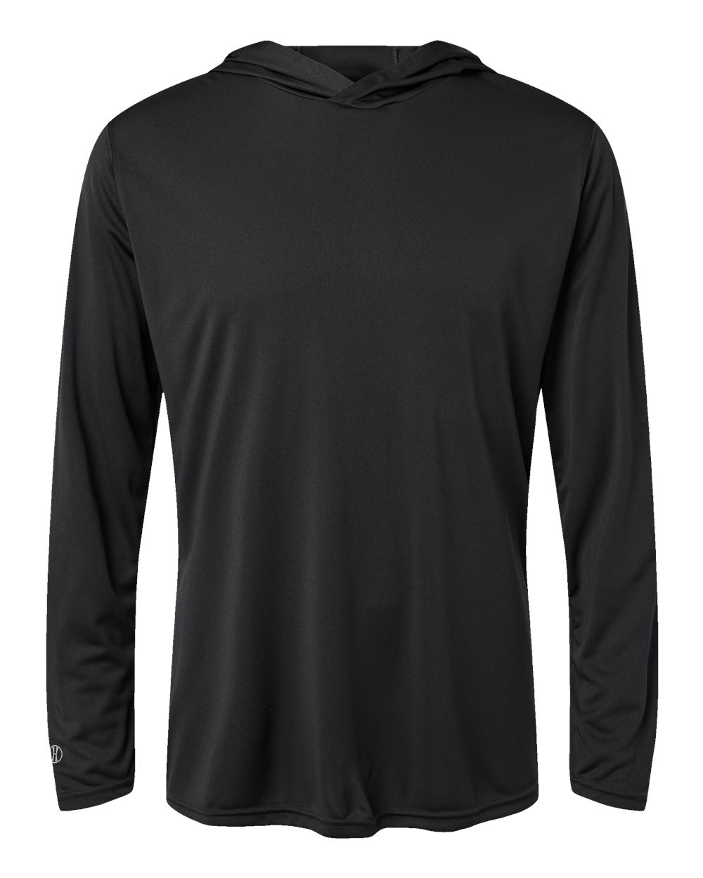 Holloway Men's Momentum Hooded Long Sleeve T-Shirt. 222830 - Black
