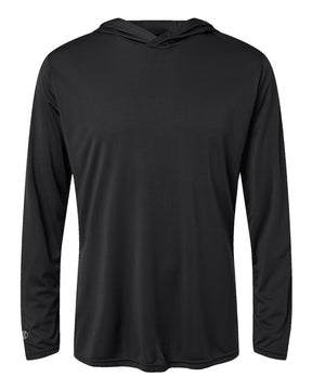 Holloway Men's Momentum Hooded Long Sleeve T-Shirt. 222830 - Black