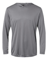 Holloway Men's Momentum Hooded Long Sleeve T-Shirt. 222830 - Graphite