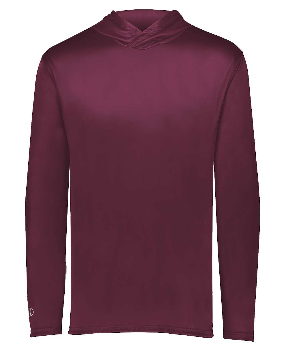 Holloway Men's Momentum Hooded Long Sleeve T-Shirt. 222830 - Maroon