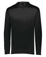 Holloway Youth Momentum Hooded Long Sleeve T-Shirt. 222831 - Black