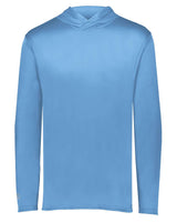 Holloway Youth Momentum Hooded Long Sleeve T-Shirt. 222831 - Columbia Blue