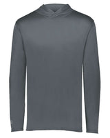 Holloway Youth Momentum Hooded Long Sleeve T-Shirt. 222831 - Graphite