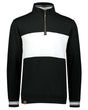 Holloway Men's All-American Fleece Colorblocked Quarter-Zip Sweatshirt. 229565 - Black/ White