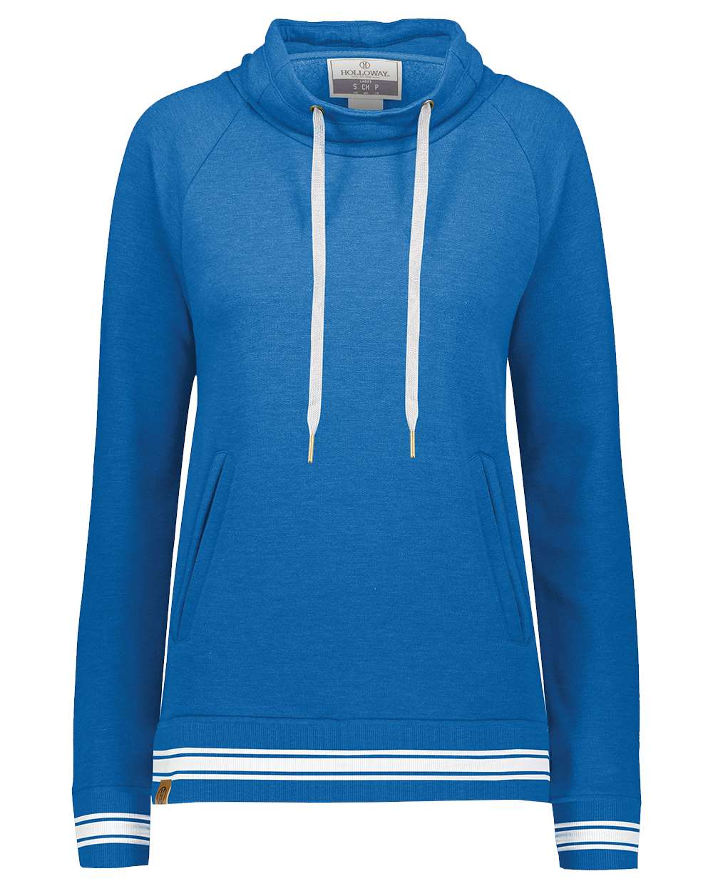 Holloway Women's All-American Fleece Funnel Neck Sweatshirt. 229763 - Royal Heather/ White