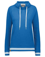 Holloway Women's All-American Fleece Funnel Neck Sweatshirt. 229763 - Royal Heather/ White