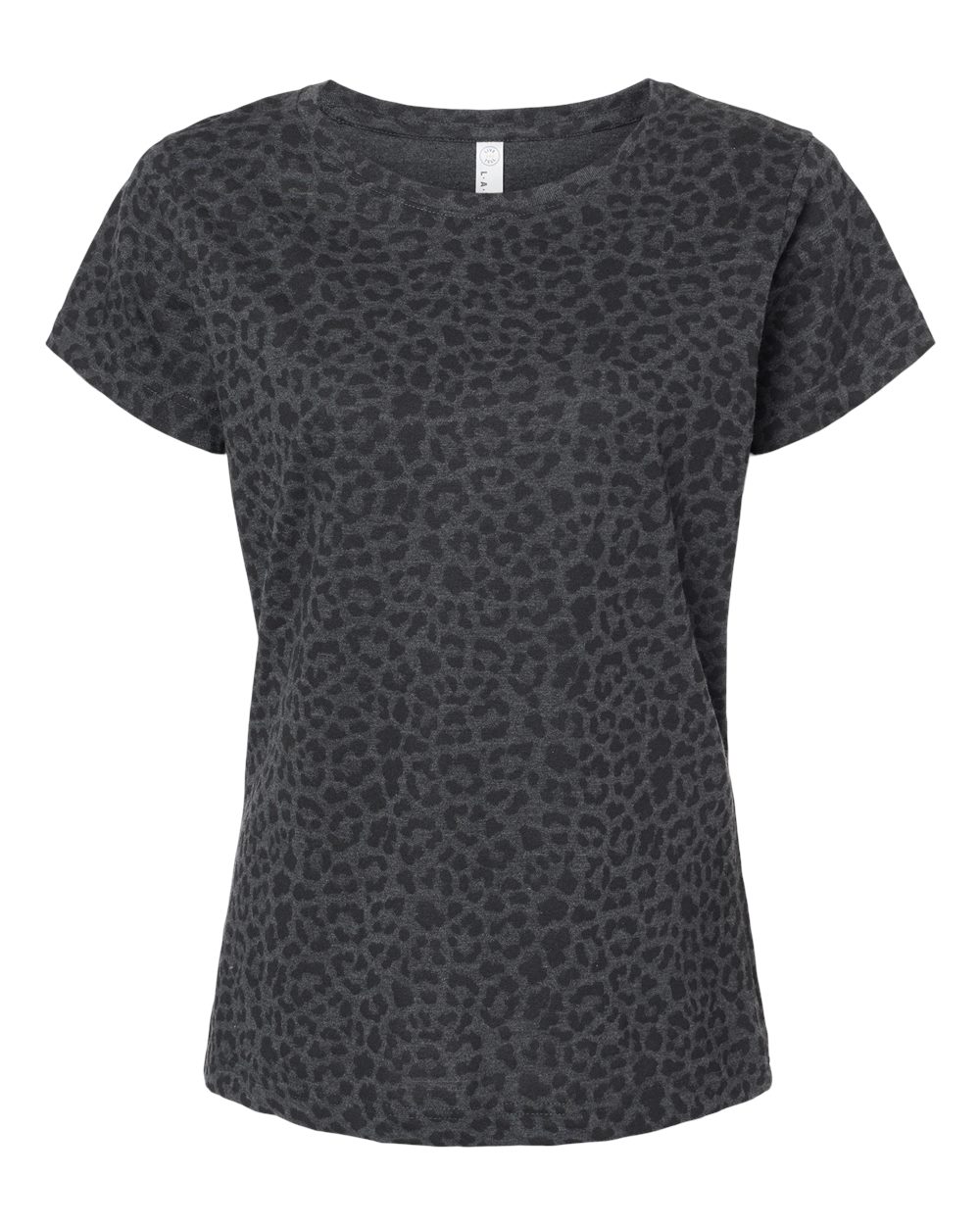 LAT Women's Fine Jersey Tee. 3516 - Black Leopard