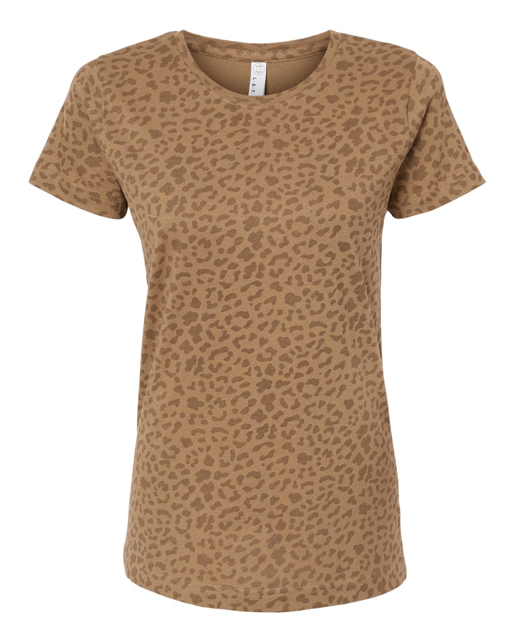 LAT Women's Fine Jersey Tee. 3516 - Brown Leopard