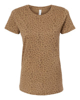 LAT Women's Fine Jersey Tee. 3516 - Brown Leopard