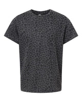 LAT Youth Fine Jersey Tee. 6101 - Black Leopard