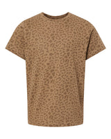 LAT Youth Fine Jersey Tee. 6101 - Brown Leopard