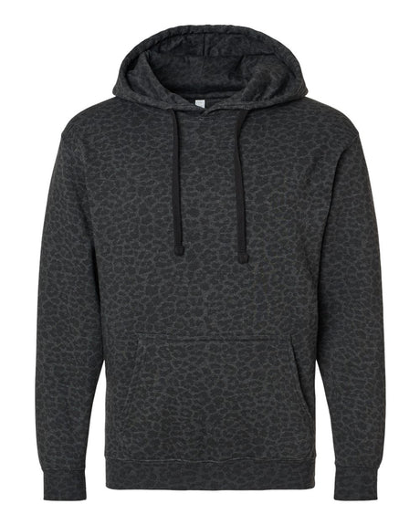 LAT Unisex Elevated Fleece Hoodie Sweatshirt. 6926 - Black Leopard