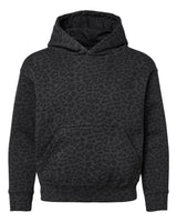 LAT Youth Hoodie Sweatshirt. 2296 - Black Leopard