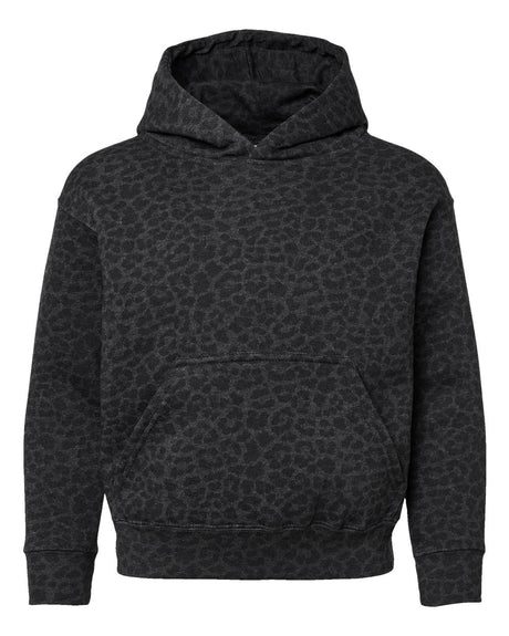 LAT Youth Hoodie Sweatshirt. 2296 - Black Leopard