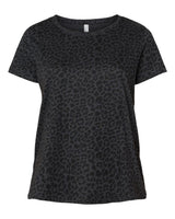 LAT Women's Curvy Collection Fine Jersey Tee. 3816 - Black Leopard