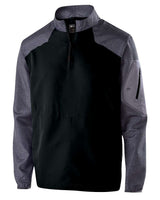 Holloway Men's Raider Quarter-Zip Jacket. 229155 - Carbon Print/ Black