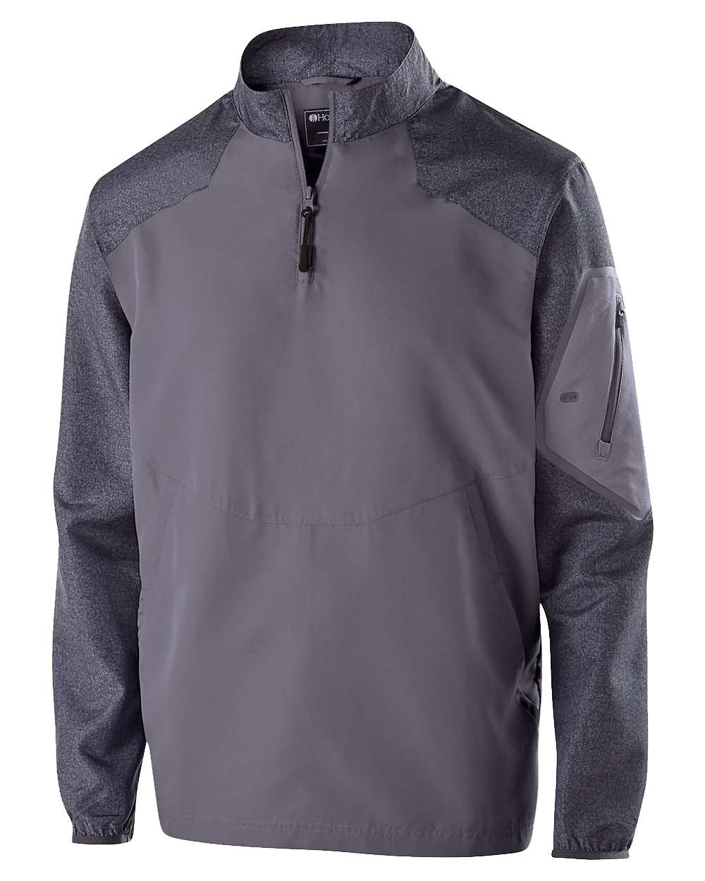 Holloway Men's Raider Quarter-Zip Jacket. 229155 - Carbon Print/ Graphite
