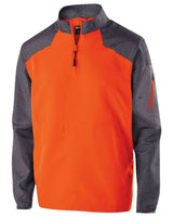 Holloway Men's Raider Quarter-Zip Jacket. 229155 - Carbon Print/ Orange