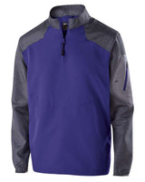 Holloway Men's Raider Quarter-Zip Jacket. 229155 - Carbon Print/ Purple