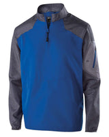 Holloway Men's Raider Quarter-Zip Jacket. 229155 - Carbon Print/ Royal
