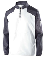Holloway Men's Raider Quarter-Zip Jacket. 229155 - Carbon Print/ White