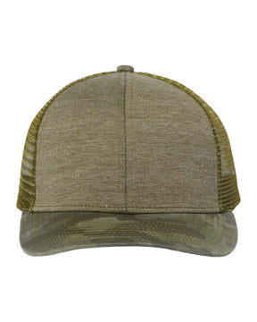 DRI DUCK Pique Trucker Cap. 3358 - Olive/ Camo