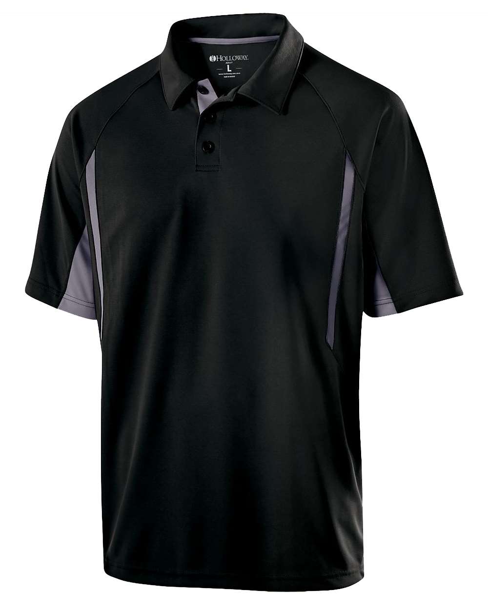 Holloway Men's Two-Tone Avenger Polo. 222530 - Black/ Graphite