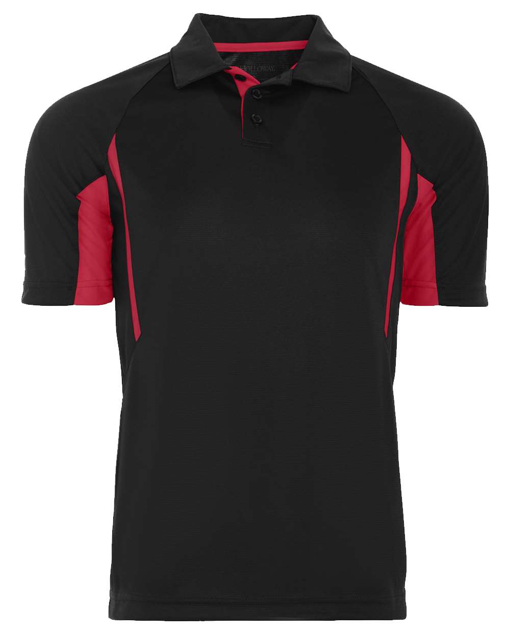 Holloway Men's Two-Tone Avenger Polo. 222530 - Black/ Scarlet
