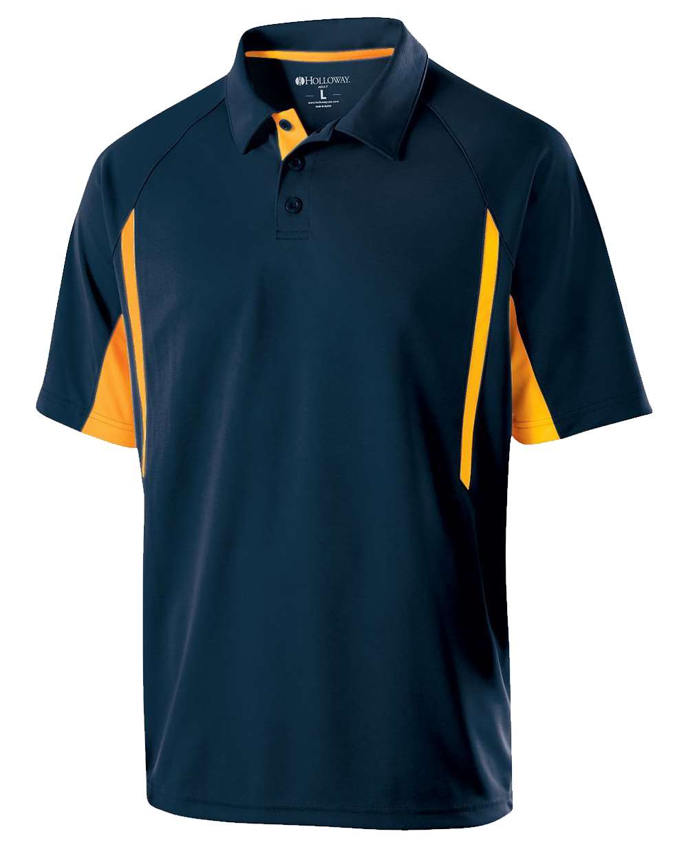 Holloway Men's Two-Tone Avenger Polo. 222530 - Navy/ Light Gold
