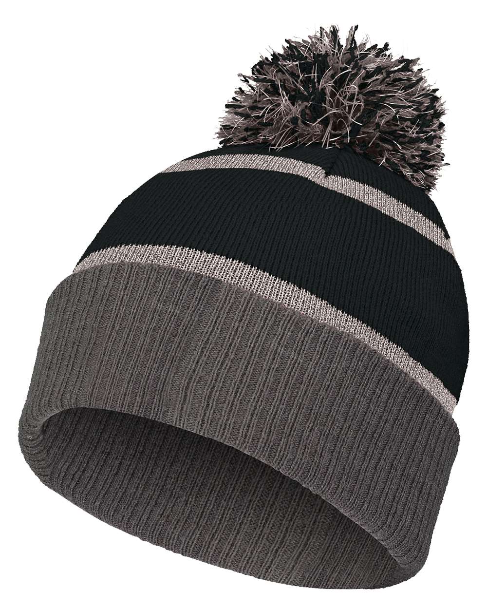 Holloway 8 1/2" Reflective Knit Beanie. 223816 - Black/ Carbon