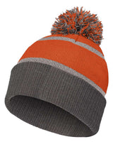 Holloway 8 1/2" Reflective Knit Beanie. 223816 - Orange/ Carbon
