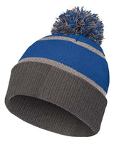 Holloway 8 1/2" Reflective Knit Beanie. 223816 - Royal/ Carbon