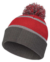 Holloway 8 1/2" Reflective Knit Beanie. 223816 - Scarlet/ Carbon