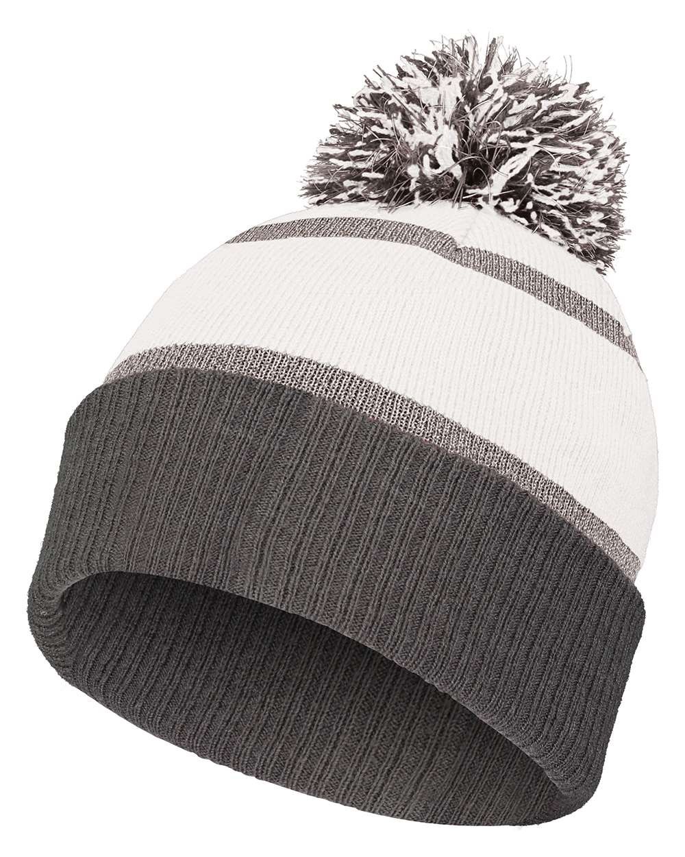 Holloway 8 1/2" Reflective Knit Beanie. 223816 - White/ Carbon