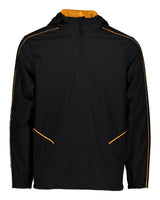 Holloway Men's Wizard Quarter-Zip Hooded Pullover. 229016 - Black/ Light Gold