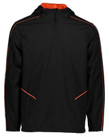 Holloway Men's Wizard Quarter-Zip Hooded Pullover. 229016 - Black/ Orange