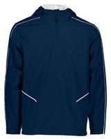 Holloway Men's Wizard Quarter-Zip Hooded Pullover. 229016 - Navy/ White