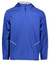 Holloway Men's Wizard Quarter-Zip Hooded Pullover. 229016 - Royal/ White
