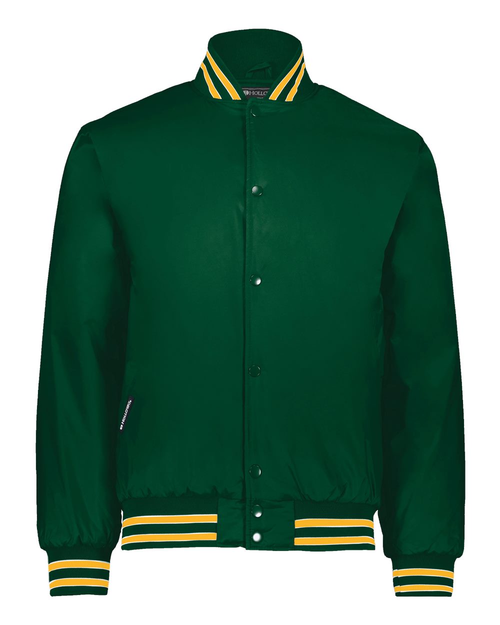 Holloway Men's Heritage Jacket. 229140 - Dark Green/ Light Gold/ White
