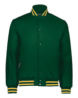 Holloway Men's Heritage Jacket. 229140 - Dark Green/ Light Gold/ White