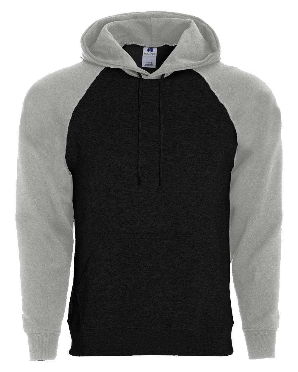 Holloway Men's Athletic Fleece Banner Hooded Sweatshirt. 229179 - Black/ Athletic Heather