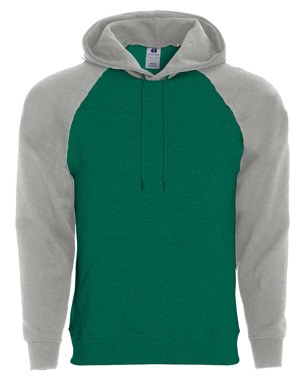Holloway Men's Athletic Fleece Banner Hooded Sweatshirt. 229179 - Dark Green/ Athletic Heather