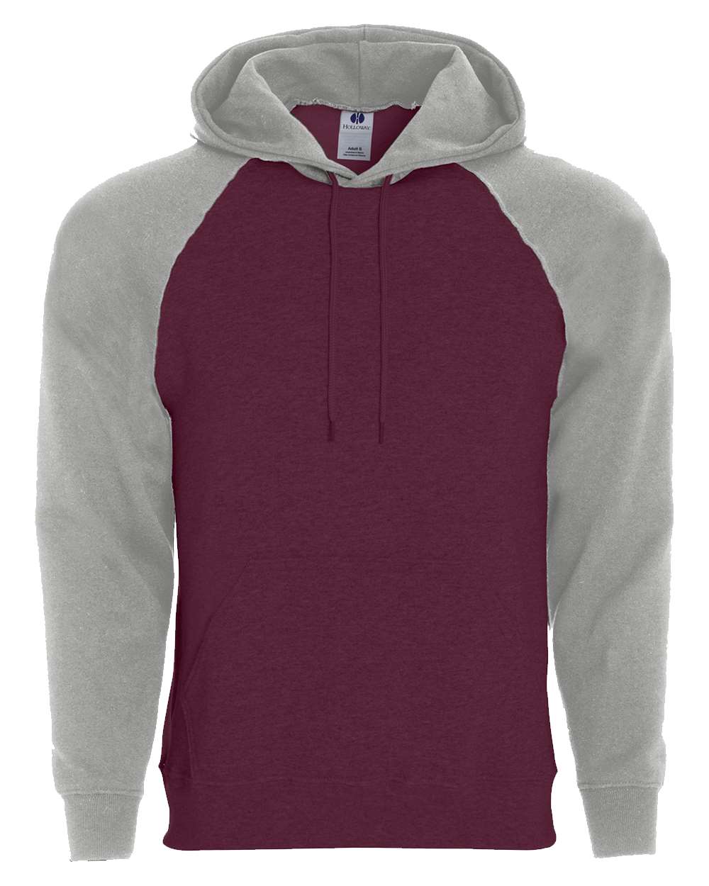 Holloway Men's Athletic Fleece Banner Hooded Sweatshirt. 229179 - Maroon/ Athletic Heather