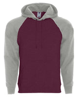 Holloway Men's Athletic Fleece Banner Hooded Sweatshirt. 229179 - Maroon/ Athletic Heather
