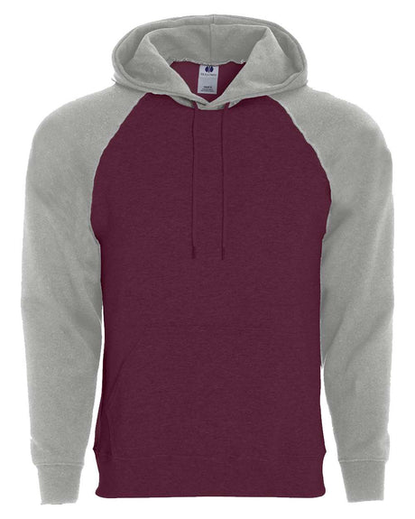 Holloway Men's Athletic Fleece Banner Hooded Sweatshirt. 229179 - Maroon/ Athletic Heather