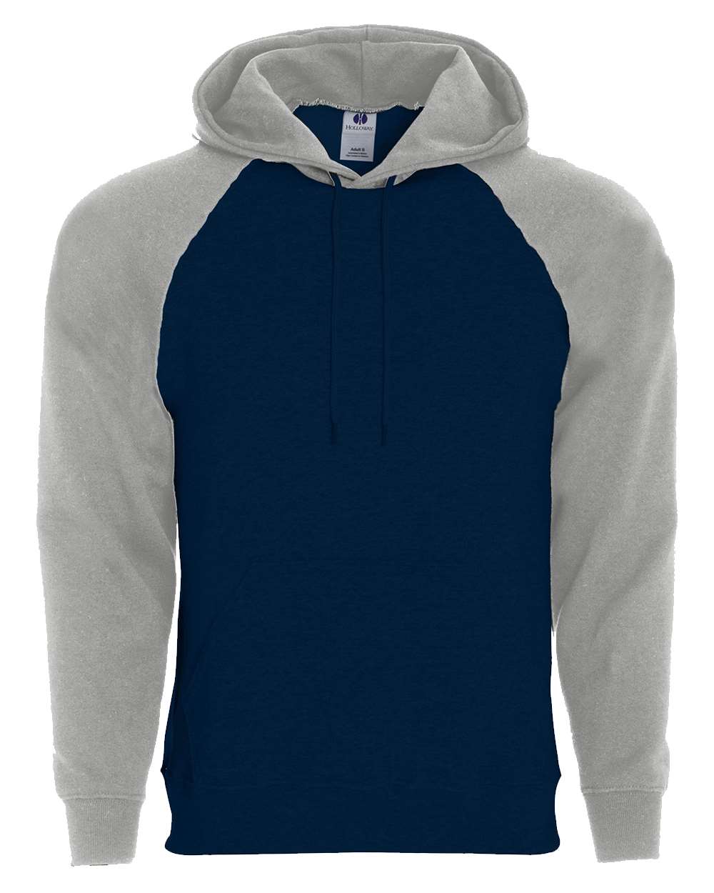 Holloway Men's Athletic Fleece Banner Hooded Sweatshirt. 229179 - Navy/ Athletic Heather