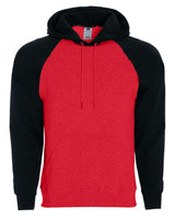 Holloway Men's Athletic Fleece Banner Hooded Sweatshirt. 229179 - Red/ Black