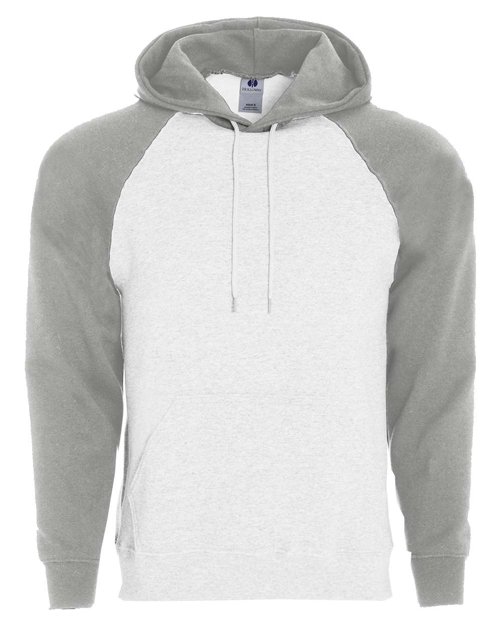 Holloway Men's Athletic Fleece Banner Hooded Sweatshirt. 229179 - White/ Athletic Heather