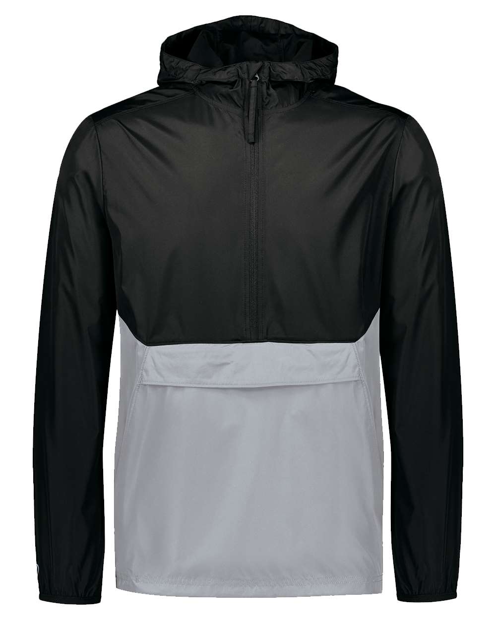 Holloway Men's Packable Quarter-Zip Jacket. 229534 - Black/ Athletic Grey