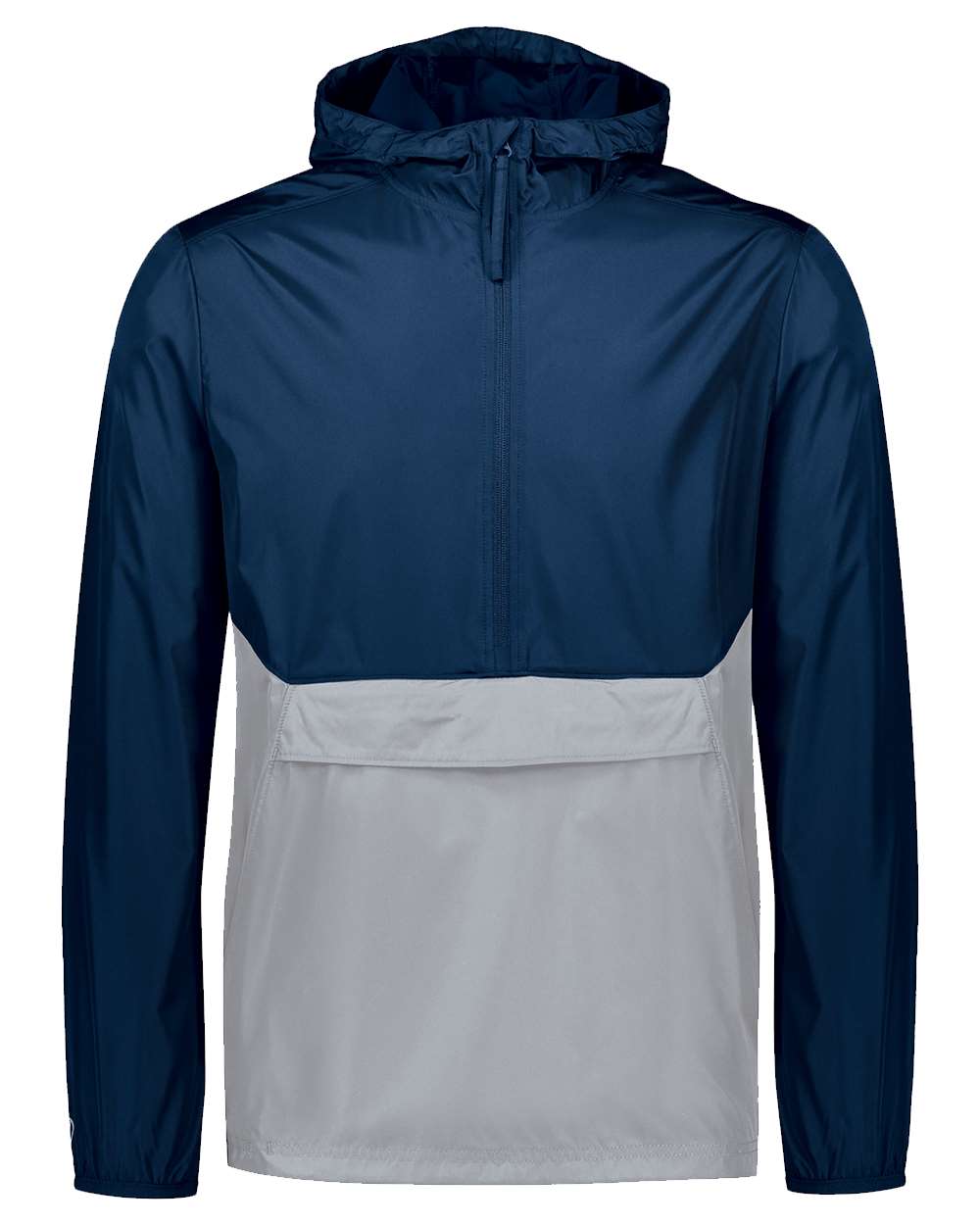 Holloway Men's Packable Quarter-Zip Jacket. 229534 - Navy/ Athletic Grey